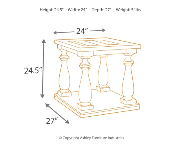 Mallacar Rectangular End Table