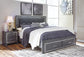 Lodanna  Panel Bed With 2 Storage Drawers