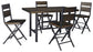 Kavara Counter Height Dining Table and 4 Barstools