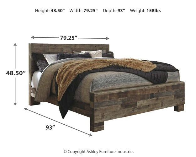 Derekson King Panel Bed with Dresser