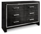 Kaydell Queen Panel Bed with Storage with Dresser