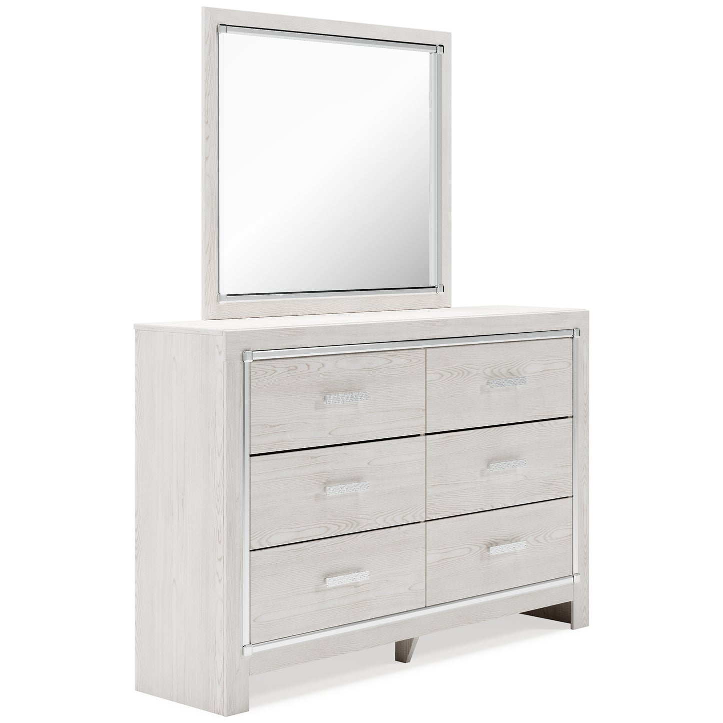 Altyra Full Panel Bed with Mirrored Dresser