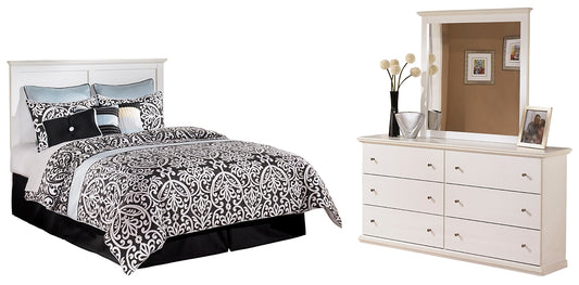 Bostwick Shoals Queen/Full Panel Headboard with Mirrored Dresser