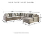 Ardsley 4-Piece Sectional with Ottoman