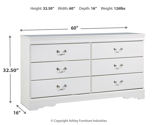 Anarasia Full Sleigh Headboard with Dresser