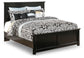 Maribel  Panel Bed With Mirrored Dresser