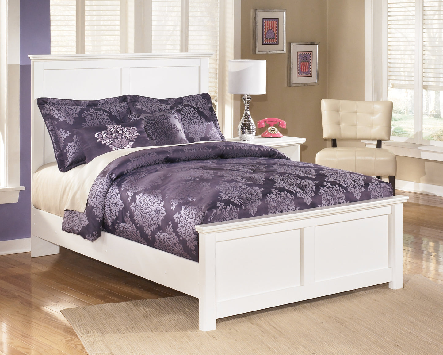 Bostwick Shoals Full Panel Bed with Mirrored Dresser and 2 Nightstands