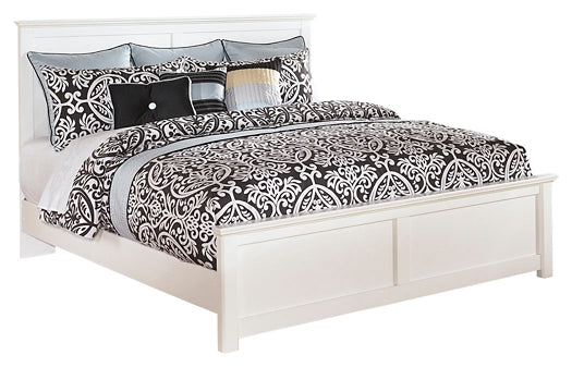 Bostwick Shoals King Panel Bed with Mirrored Dresser, Chest and Nightstand