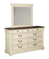 Bolanburg Queen Panel Bed with Mirrored Dresser, Chest and Nightstand