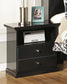 Maribel Queen/Full Panel Headboard with Mirrored Dresser and 2 Nightstands