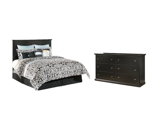 Maribel Queen/Full Panel Headboard with Dresser