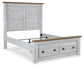 Haven Bay Queen Panel Storage Bed with Mirrored Dresser and Chest