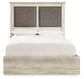 Cambeck Queen Upholstered Panel Bed with Mirrored Dresser, Chest and Nightstand