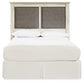 Cambeck King/California King Upholstered Panel Headboard with Mirrored Dresser