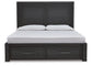 Foyland King Panel Storage Bed with Dresser