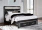 Kaydell Queen Upholstered Panel Storage Platform Bed with Mirrored Dresser and 2 Nightstands