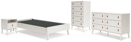 Aprilyn Twin Platform Bed with Dresser, Chest and Nightstand