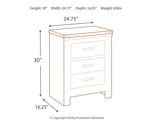 Trinell Queen Panel Bed with Dresser and 2 Nightstands