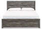 Bronyan King Panel Bed with Mirrored Dresser, Chest and 2 Nightstands