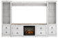 Willowton 4-Piece Entertainment Center with Electric Fireplace