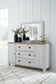 Haven Bay King Panel Bed with Mirrored Dresser