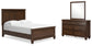 Danabrin Full Panel Bed with Mirrored Dresser