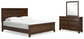 Danabrin California King Panel Bed with Mirrored Dresser