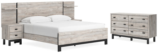 Vessalli King Panel Bed with Dresser