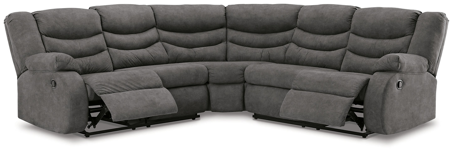 Partymate 2-Piece Sectional with Recliner