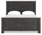 Nanforth Queen Panel Bed with Mirrored Dresser and Chest