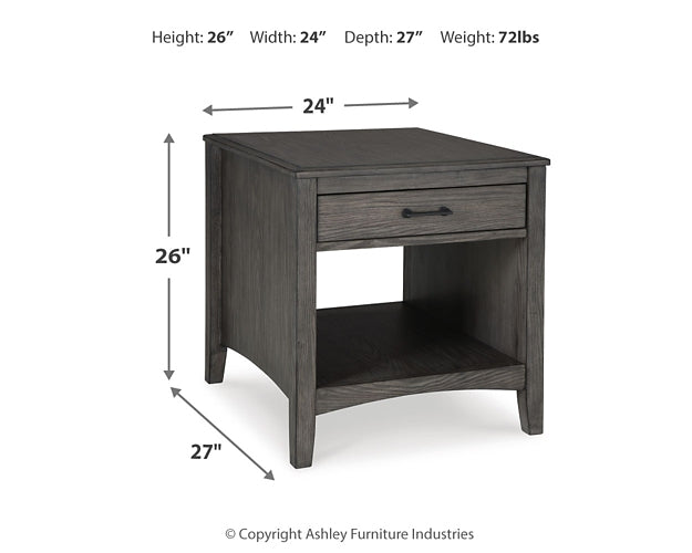 Montillan Coffee Table with 1 End Table