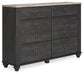 Nanforth Queen Panel Bed with Dresser and Nightstand