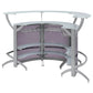 Dallas 3-piece Curved Freestanding Home Bar Cabinet Silver