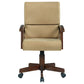 Marietta Upholstered Swivel Dining and Game Chair Tobacco