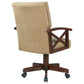 Marietta Upholstered Swivel Dining and Game Chair Tobacco