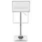 Alameda Adjustable Bar Stool White and Chrome