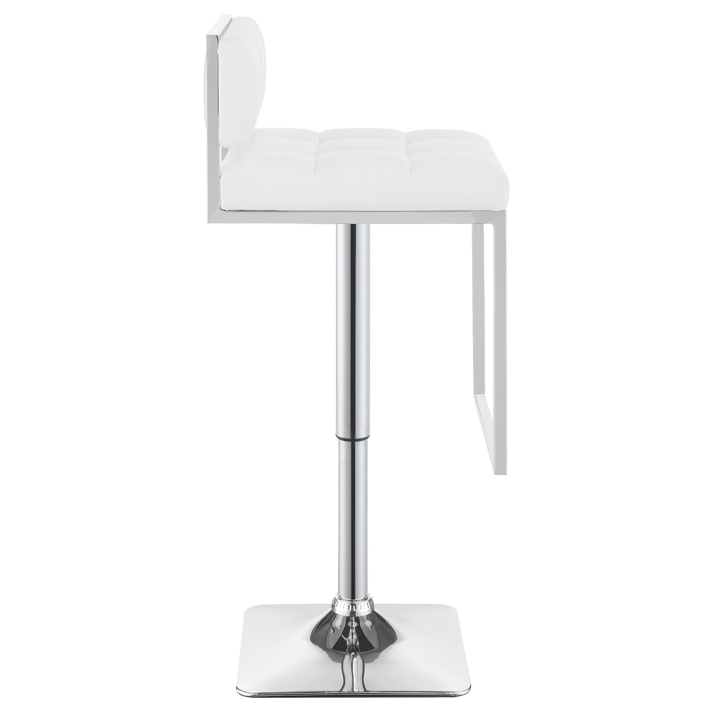 Alameda Adjustable Bar Stool White and Chrome