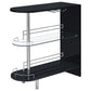 Adolfo Rectangular 2-tier Home Bar Table Black High Gloss