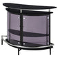 Amarillo Freestanding Glass Top Home Bar Wine Cabinet Black