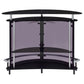 Amarillo Freestanding Glass Top Home Bar Wine Cabinet Black