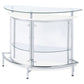 Amarillo Freestanding Glass Top Home Bar Wine Cabinet White