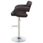 Brandi Adjustable Bar Stool Chrome and Brown