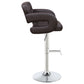 Brandi Adjustable Bar Stool Chrome and Brown