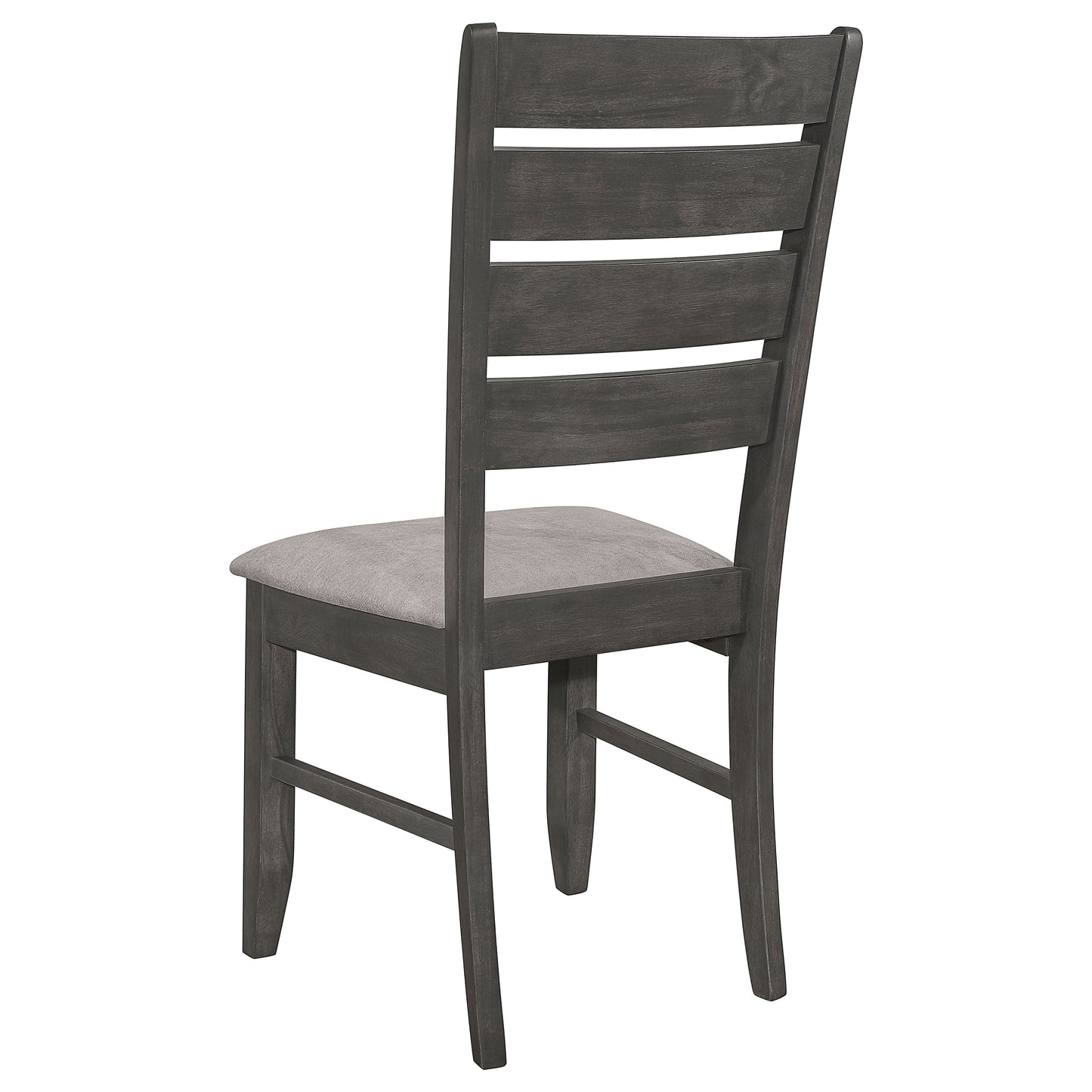 Dalila Wood Dining Side Chair Dark Grey (Set of 2)