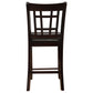 Lavon Wood Counter Chair Black and Espresso (Set of 2)