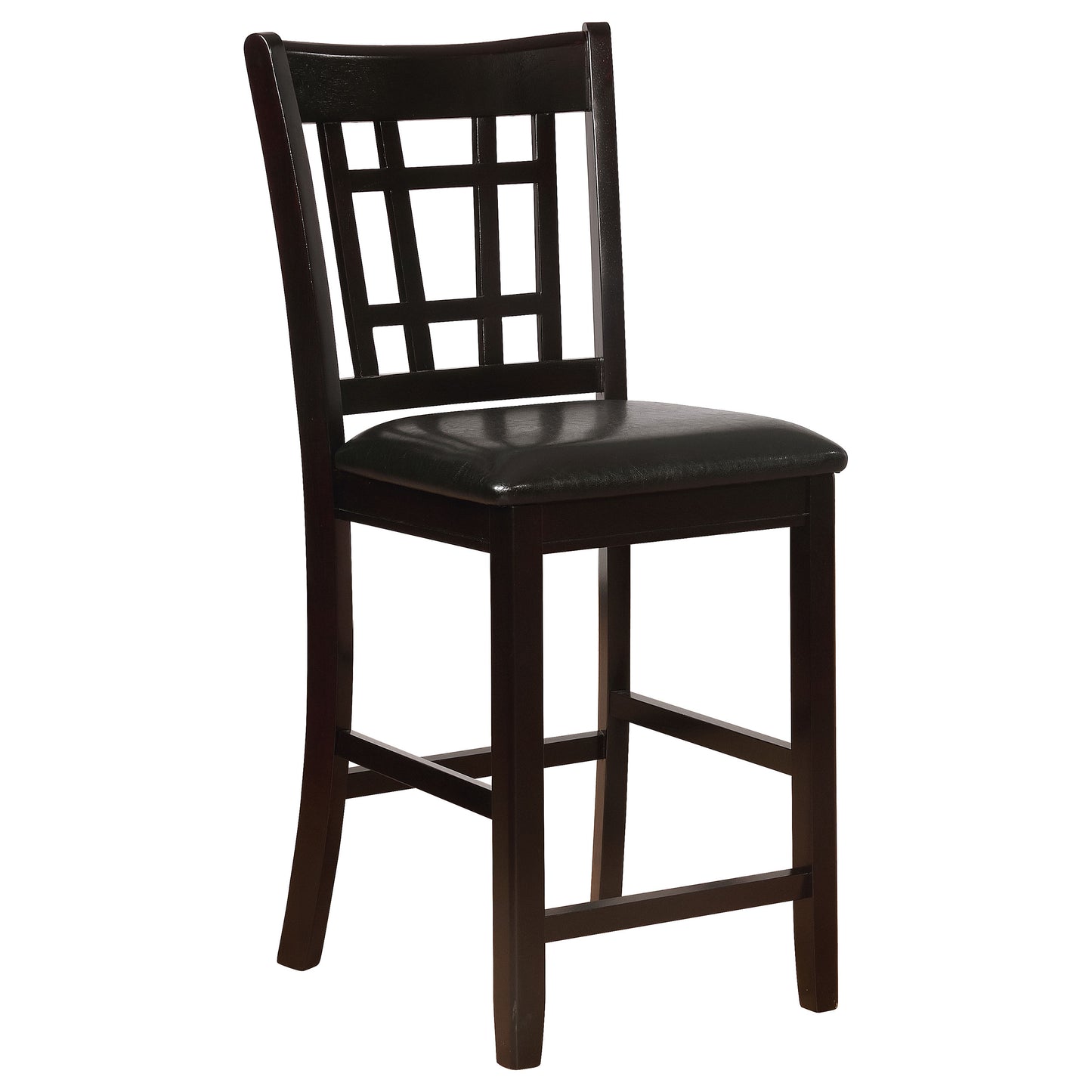 Lavon Wood Counter Chair Black and Espresso (Set of 2)