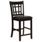 Lavon Wood Counter Chair Black and Espresso (Set of 2)