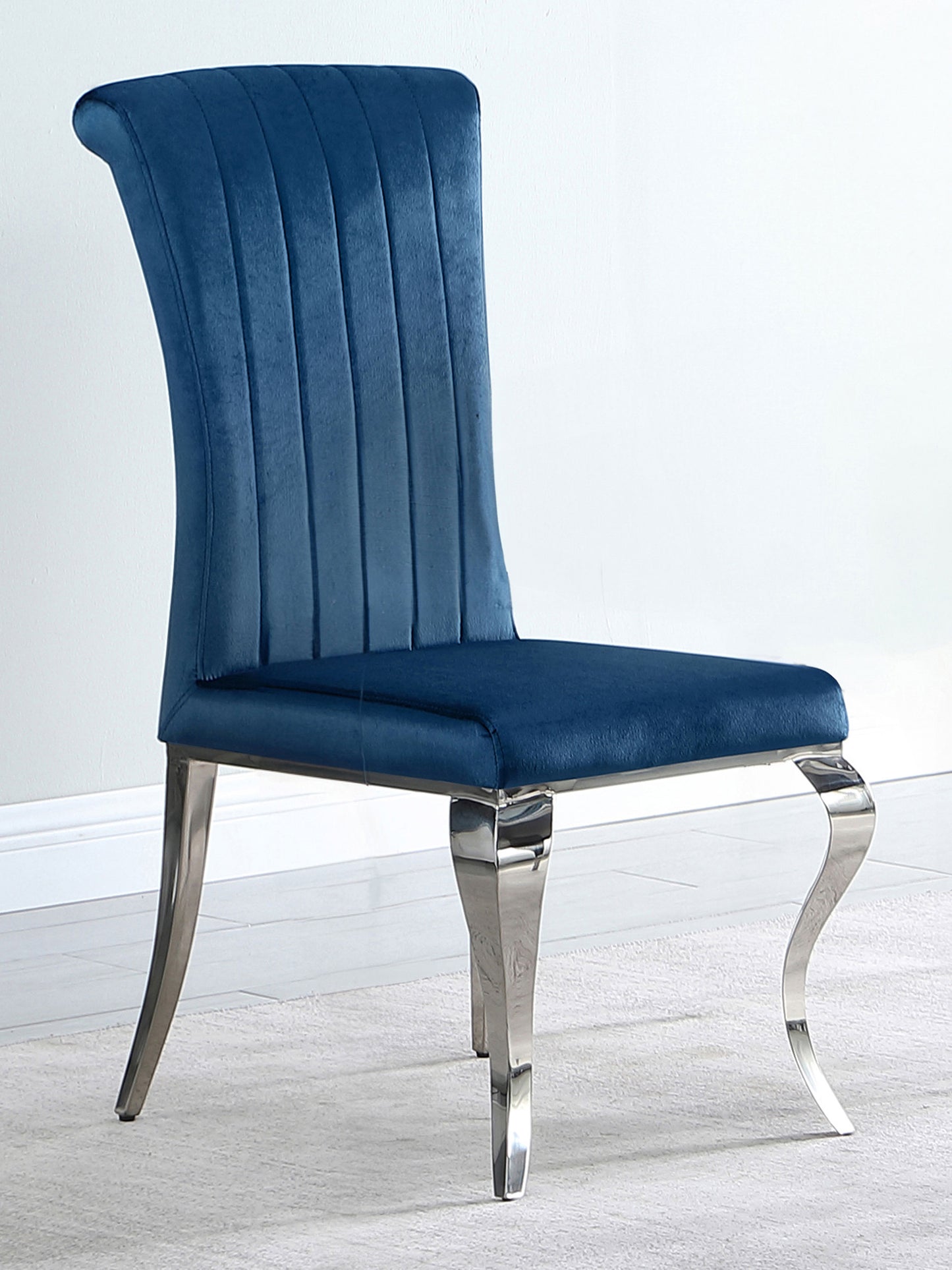 Betty Velvet Upholstered Dining Side Chair Blue (Set of 4)