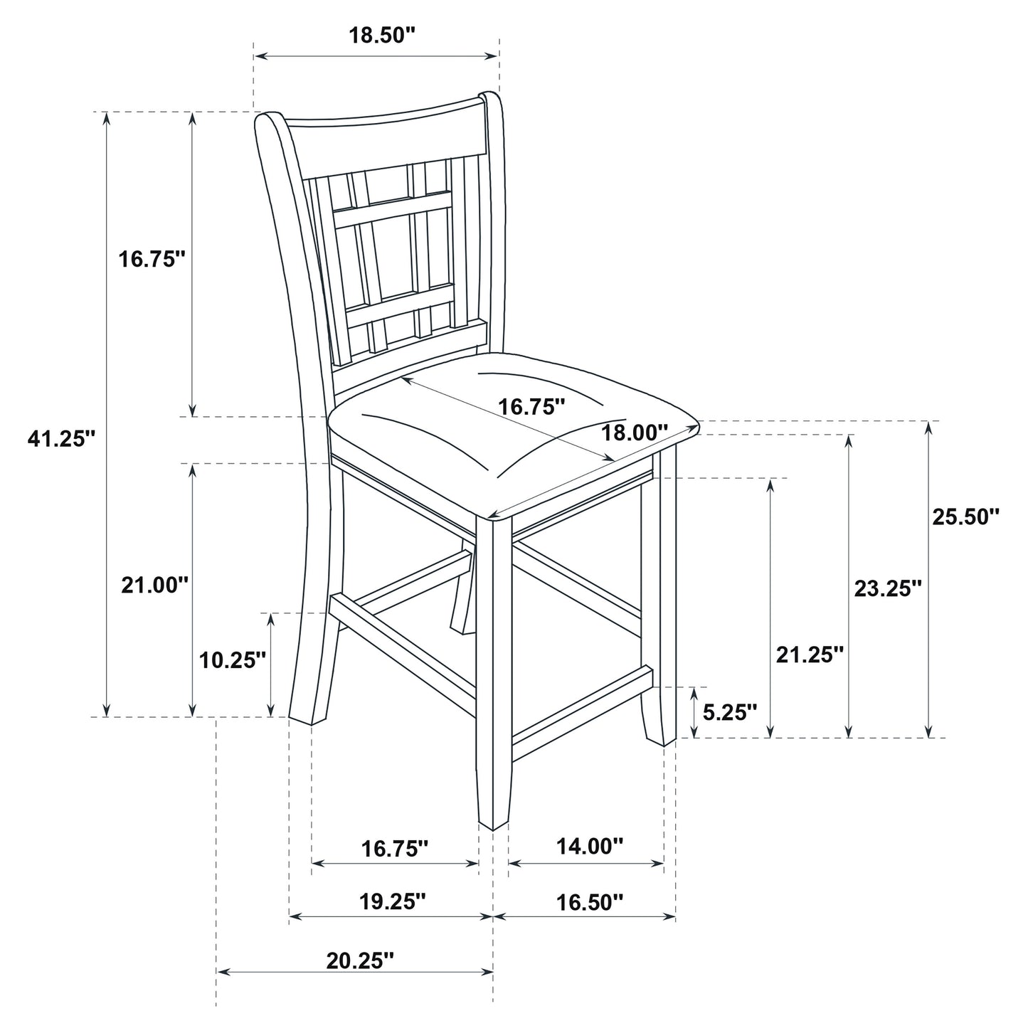 Lavon 5-piece Oval Counter Height Dining Set Light Chestnut