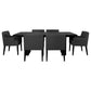 Catherine 7-piece Rectangular Dining Table Set Black